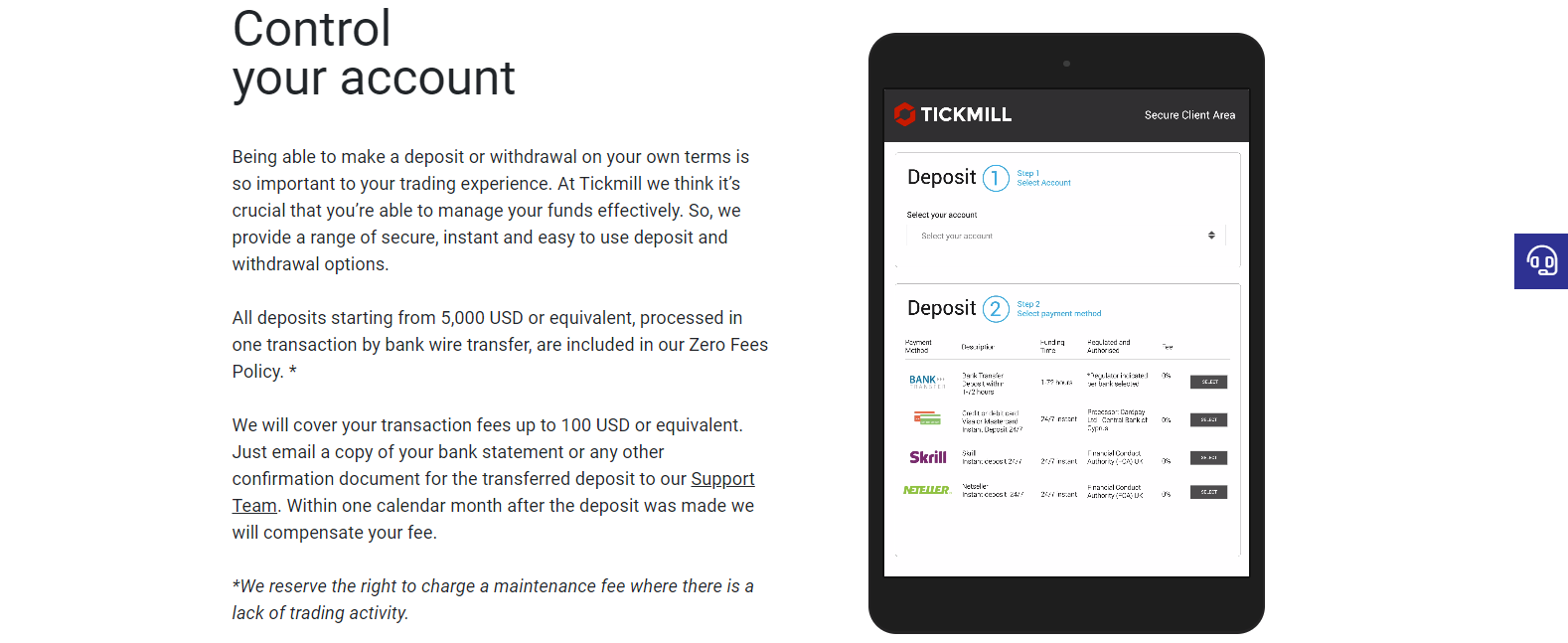 Tickmill wire fees Tickmill wire fees